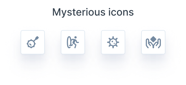 A row of uncommon icons without labels.